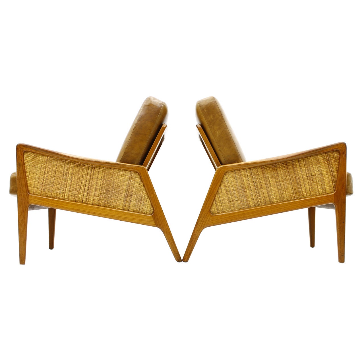 A pair Early Lounge Chairs by Peter Hvidt & Orla Molgaard Nielsen, FD 151