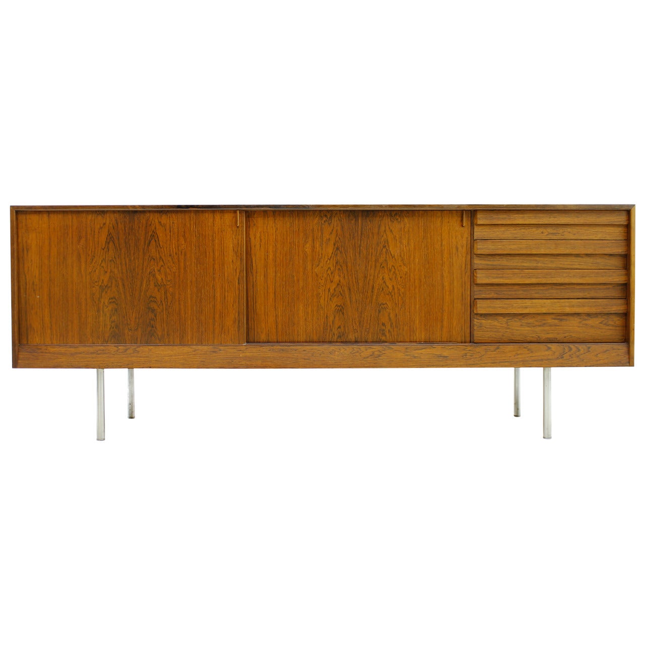 Rosewood Sideboard or Credenza by Kurt Ostervig, Denmark, 1960s For Sale