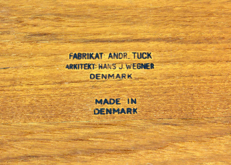 Mid-20th Century Hans J. Wegner Sewing Table Teak and Oak, Andreas Tuck, Denmark, 1950s