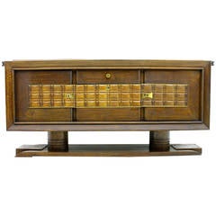 Brutalist Credenza, Sideboard by Charles Dudouyt, France, circa 1940s 2
