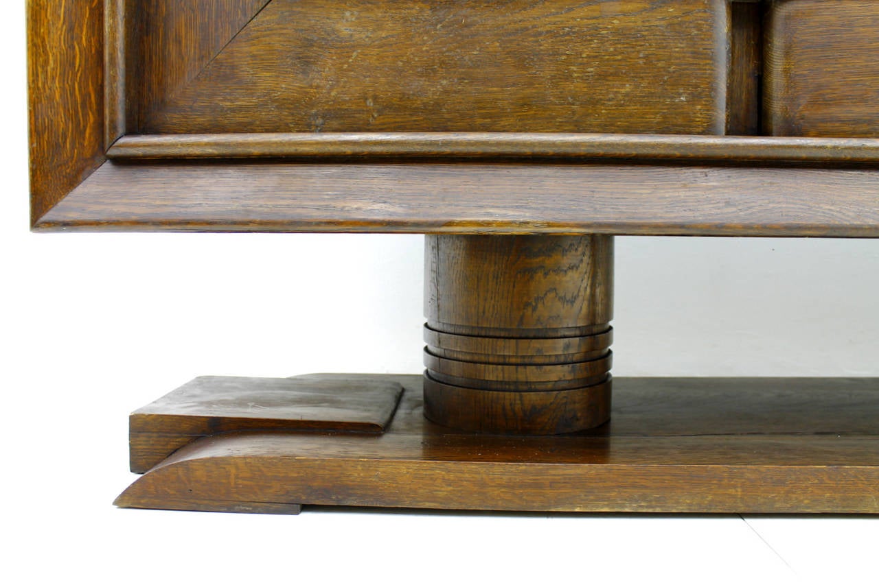 Brutalist Credenza Sideboard by Charles Dudouyt France circa 1940s In Good Condition In Frankfurt / Dreieich, DE