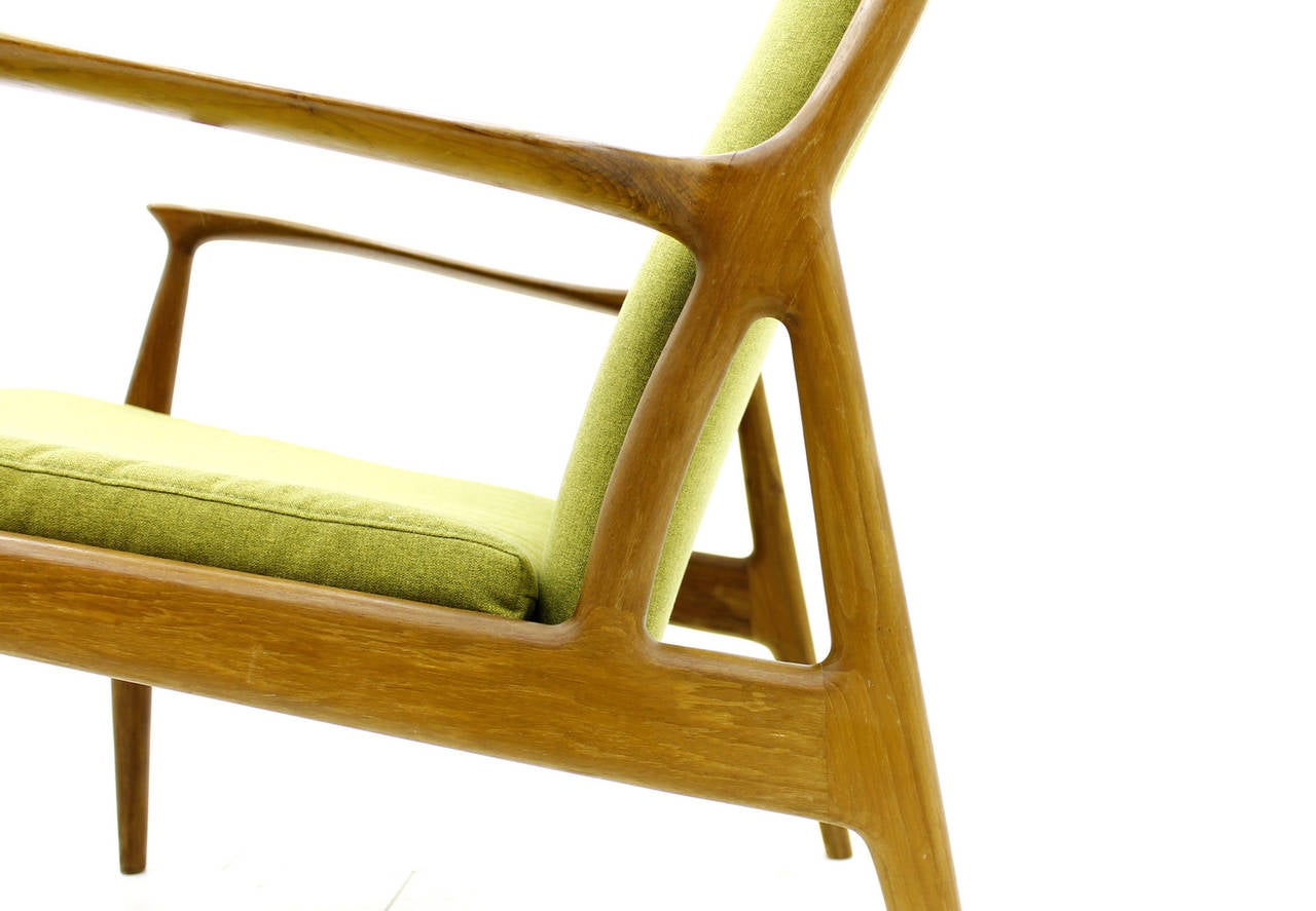 Mid-20th Century Pair of Teakwood Lounge Chairs by Erik Andersen & Palle Pedersen, Denmark 1960
