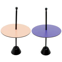 Pair of Multicolor Servomuto Side Tables by Achille Castiglioni, Zanotta, 1974