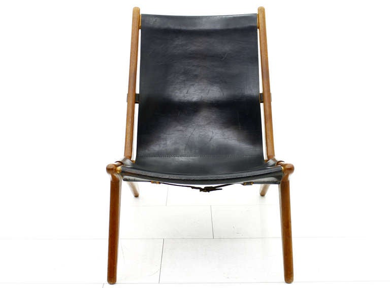 Swedish Hunting Chair by Uno & Östen Kristiansson for Luxus, Sweden 1954