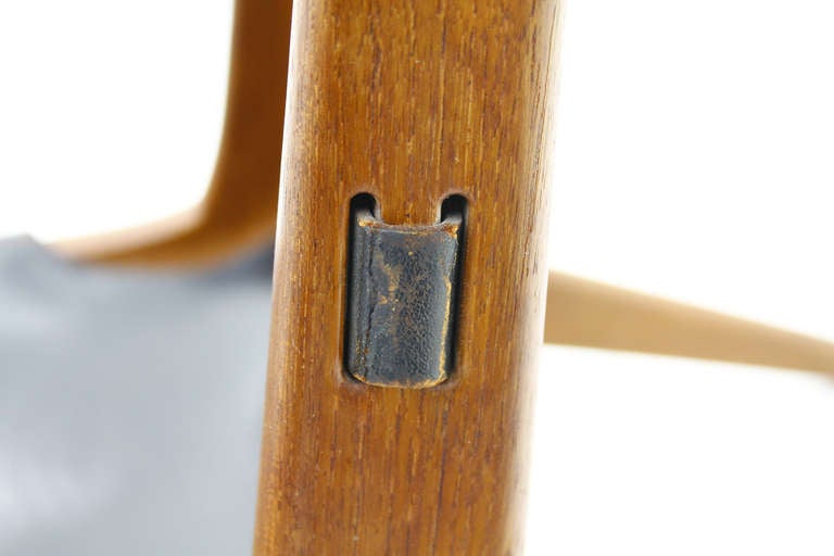 Teak Hunting Chair by Uno & Östen Kristiansson for Luxus, Sweden 1954