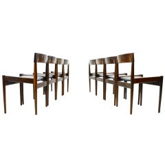 Rare Set of eight Grete Jalk Rosewood Dining Chairs P 2-3