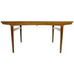 Teak Wood Extension Dining Table by Johannes Andersen, Denmark 1960s