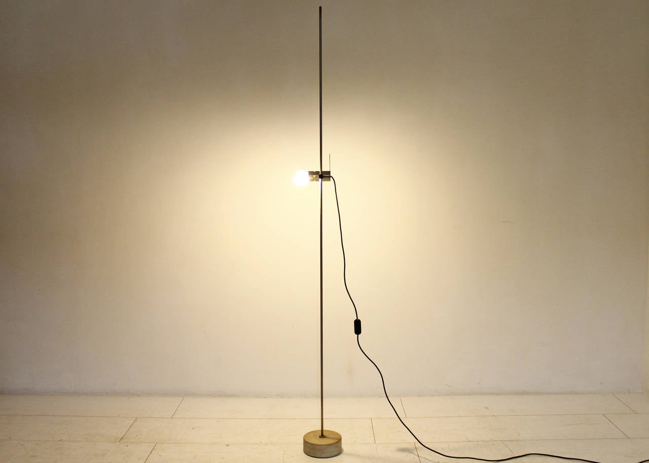 Metal Floor Lamp by Tito Agnoli 387 for O-Luce, 1955 For Sale