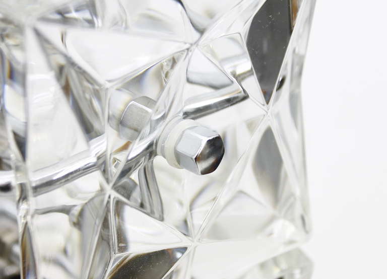 German Pair Kinkeldey Wall Sconces Crystal Glass