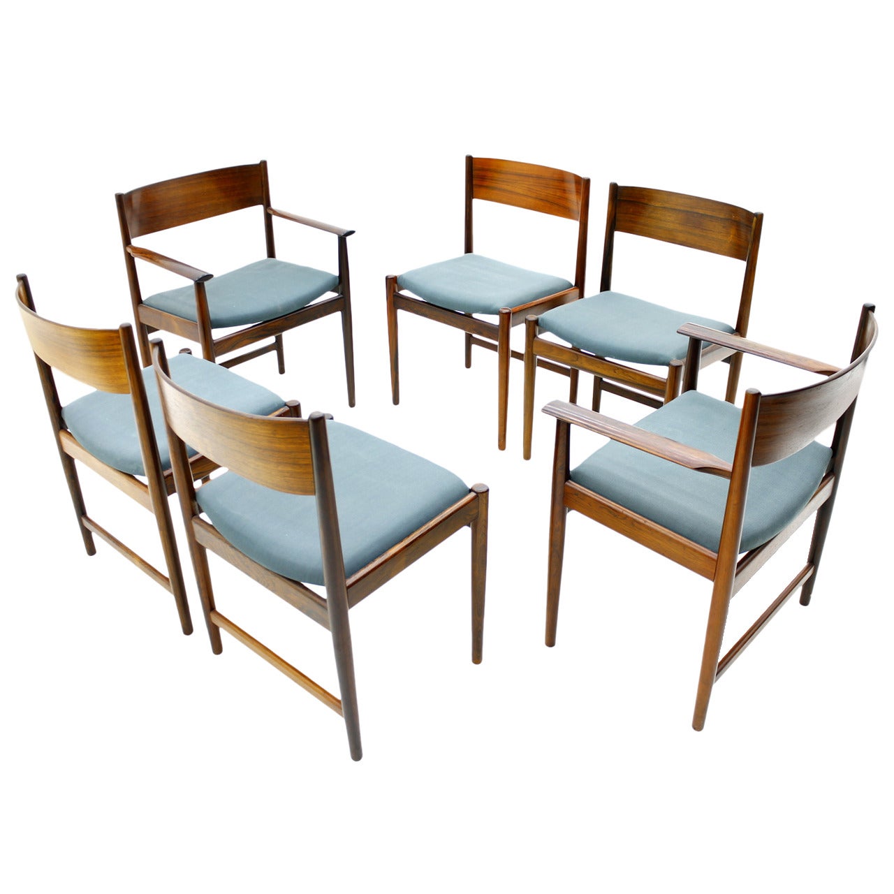 Set of Six Kurt Ostervig Dining Chairs for Sibast, Denmark 1960s