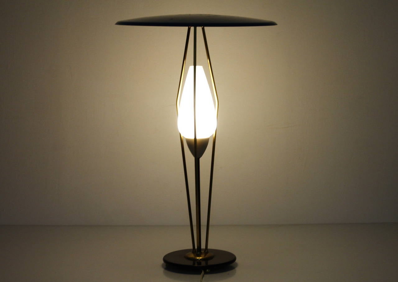 1950s Table Lamp in Style of Angelo Lelli, Italy In Good Condition For Sale In Frankfurt / Dreieich, DE