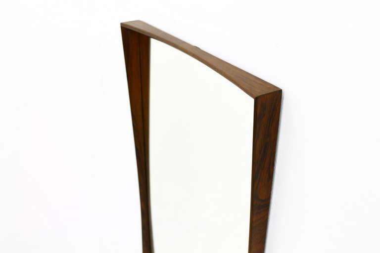 Mid-20th Century Danish Mirror with Rosewood Frame, 1960s
