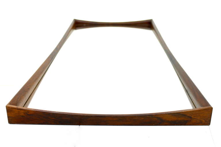 Danish Mirror with Rosewood Frame, 1960s 1