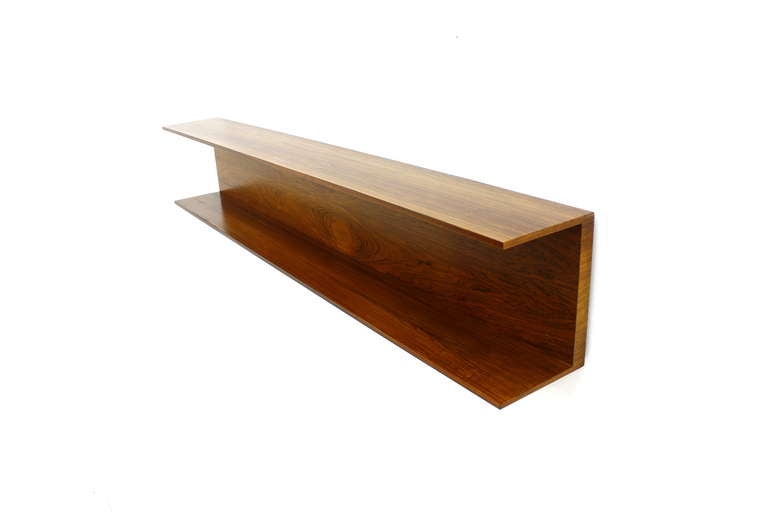Large Rosewood Wall Shelf by Walter Wirz, Germany In Excellent Condition In Frankfurt / Dreieich, DE