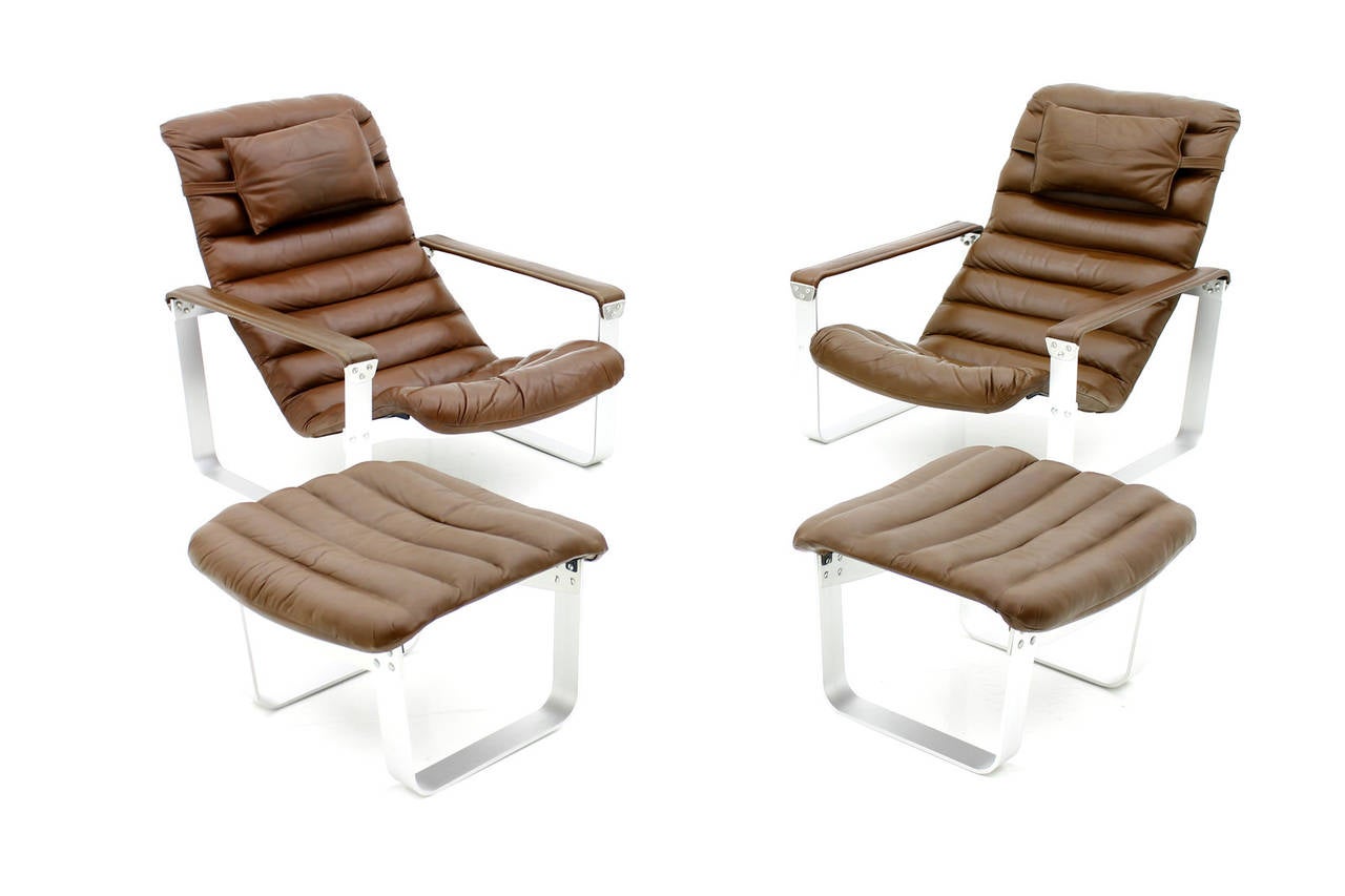 Mid-20th Century Pair of Pulkka Lounge Chairs by Ilmari Lappalainen for ASKO, Finland 1963