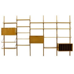 Retro Teak Wall System by Poul Cadovius "Royal, " Cado Denmark 1960s