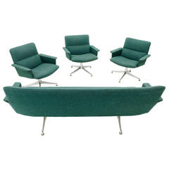 Seating Group with Sofa and Three Lounge Chairs, France, circa 1960s 7