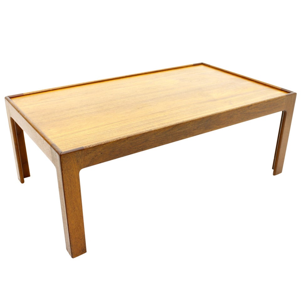 Teak Wood Coffee Table by Illum Wikkelso, Denmark 1960s For Sale
