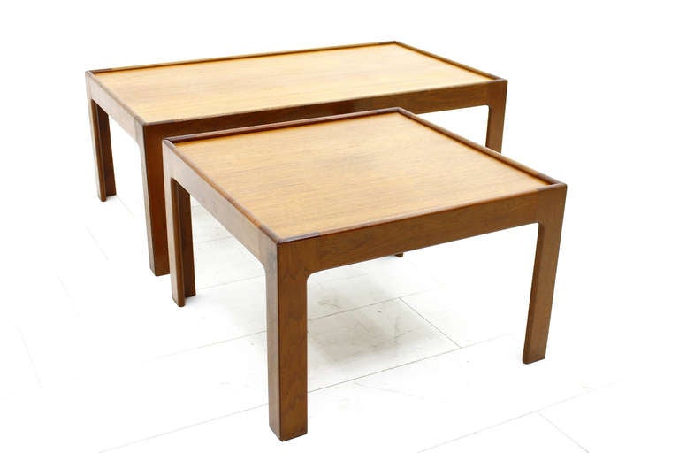 Teak Wood Coffee Table by Illum Wikkelso, Denmark 1960s For Sale 1
