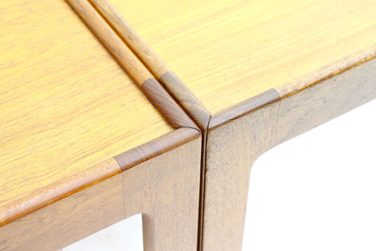 Mid-20th Century Teak Wood Side Table, Coffee Table by Illum Wikkelso, Denmark 1960s. For Sale