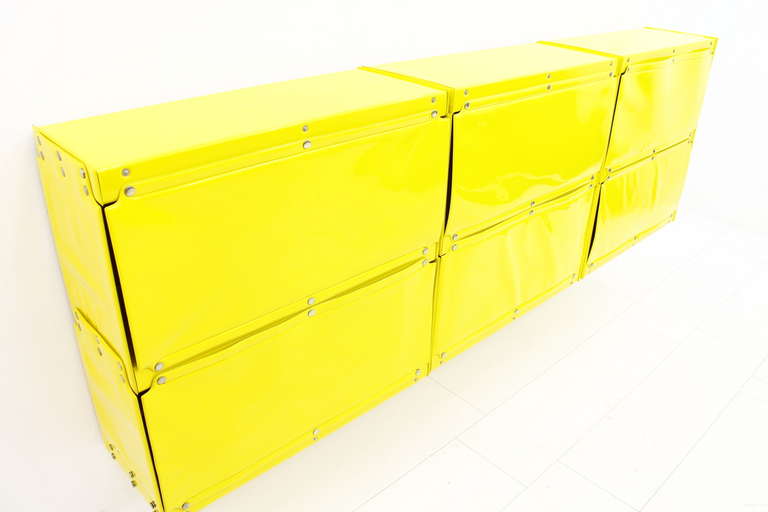 Wood Softline Shelf by Otto Zapf, Germany 1971, Yellow