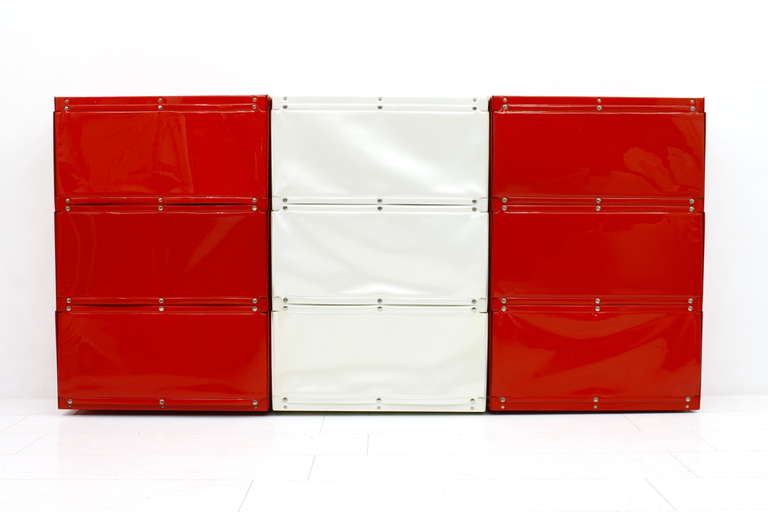 Rare red and white Wall System from the 
