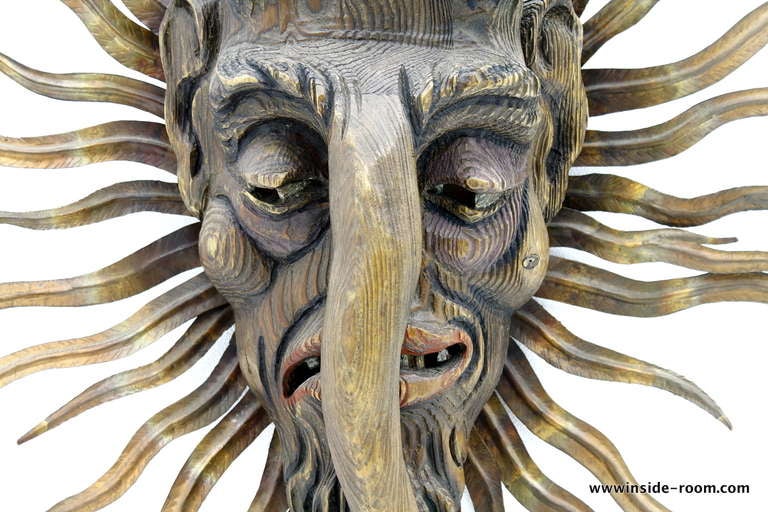Devil Mask / Sunburst / Wall Decorate / Wall Light
