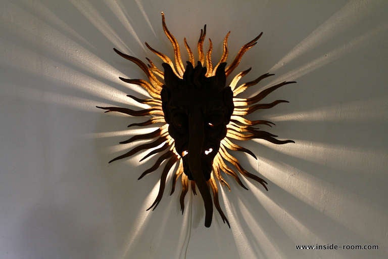 Devil Mask / Sunburst / Wall Decorate / Wall Light 2