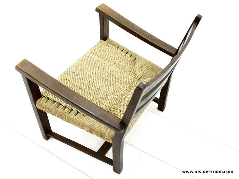 Nice Armchair, Wood and Cane ca 1940`s In Good Condition In Frankfurt / Dreieich, DE