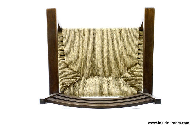 Mid-20th Century Nice Armchair, Wood and Cane ca 1940`s