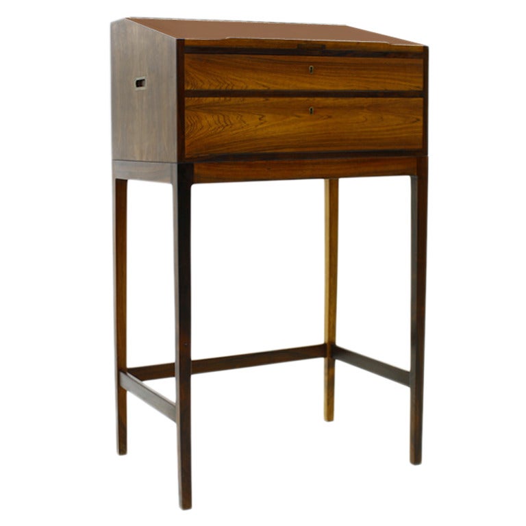 Svend Langkilde Rosewood Standing Desk Secretary At 1stdibs