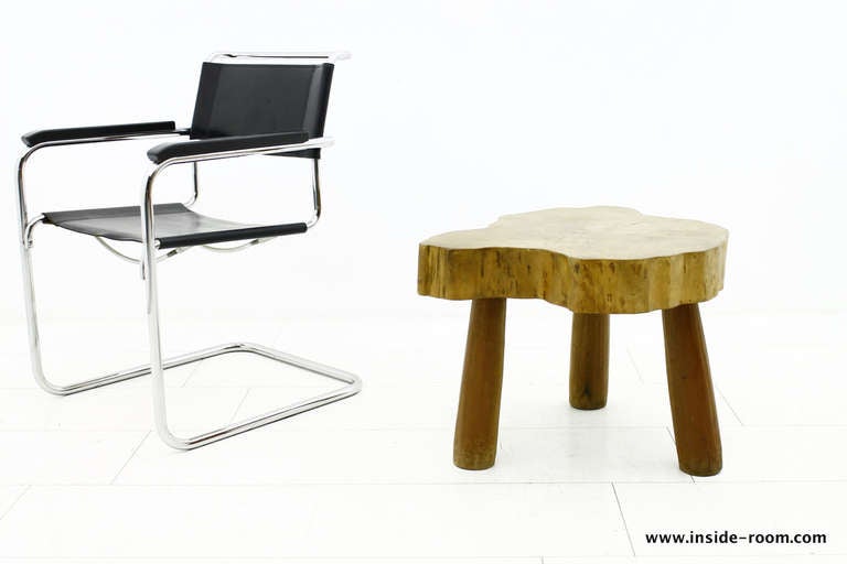 Solid Wood Table or Stool 60s In Good Condition For Sale In Frankfurt / Dreieich, DE