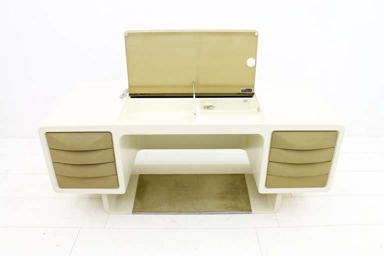 Directors Desk with Integrate Telephone by Ernest Igl, Germany 1970 1