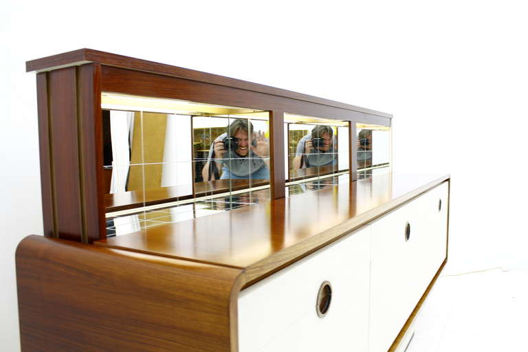 Late 20th Century Rare Rosewood Sideboard With Electric Bar Like 007, 1970´s