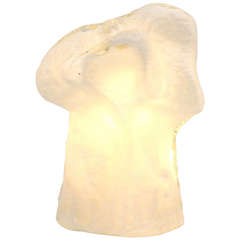 Sculptural Murano Glass Table Lamp by Mazzega, Italy 1960`s