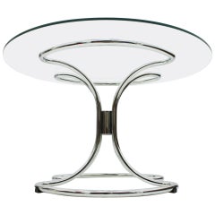 Glass and Steel Tube Dining Table by Giotto Stoppino, Italy 1960`s