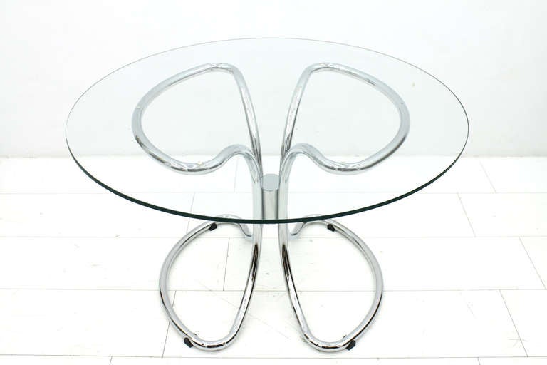 chromed steel tube dining table