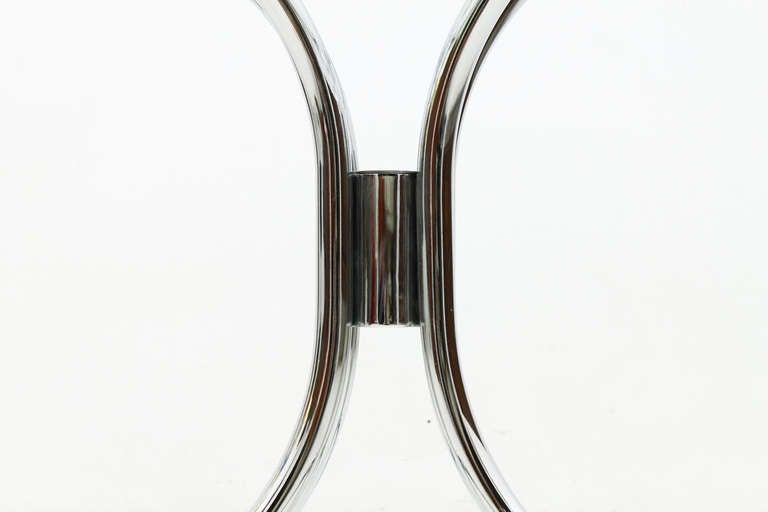 Late 20th Century Glass and Steel Tube Dining Table by Giotto Stoppino, Italy 1960`s For Sale