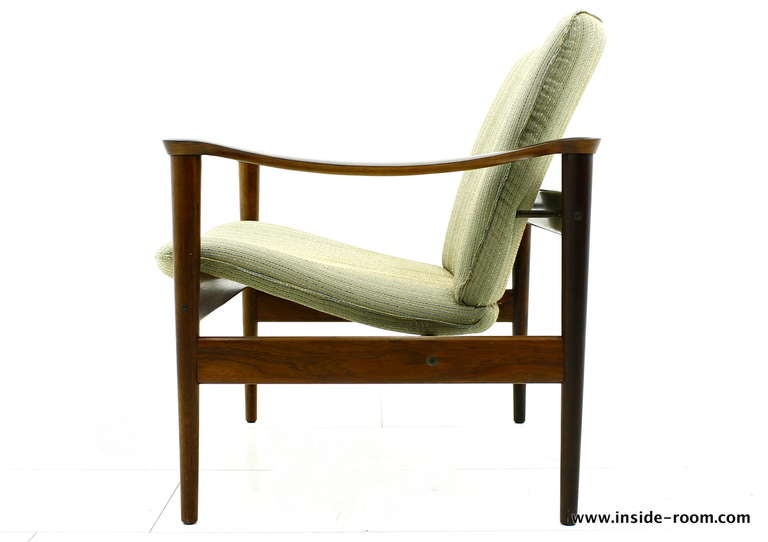 Scandinavian Modern Rosewood Lounge Chair by Fredrik Kayser, Norway
