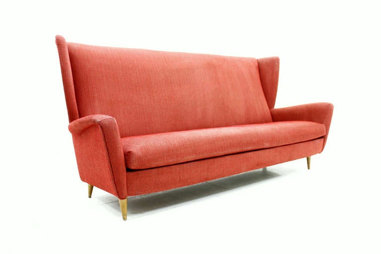 Mid-Century Modern Nice Midcentury Wingback Sofa