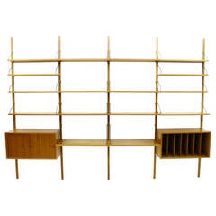 Retro Large Teak Wall System by Poul Cadovius "Royale, " Denmark, 1960s