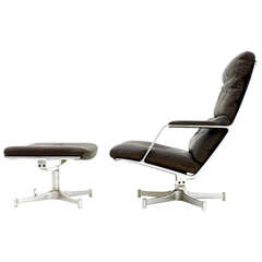 Lounge Chair and Ottoman by Fabricius & Kastholm, FK Lounge, Kill International