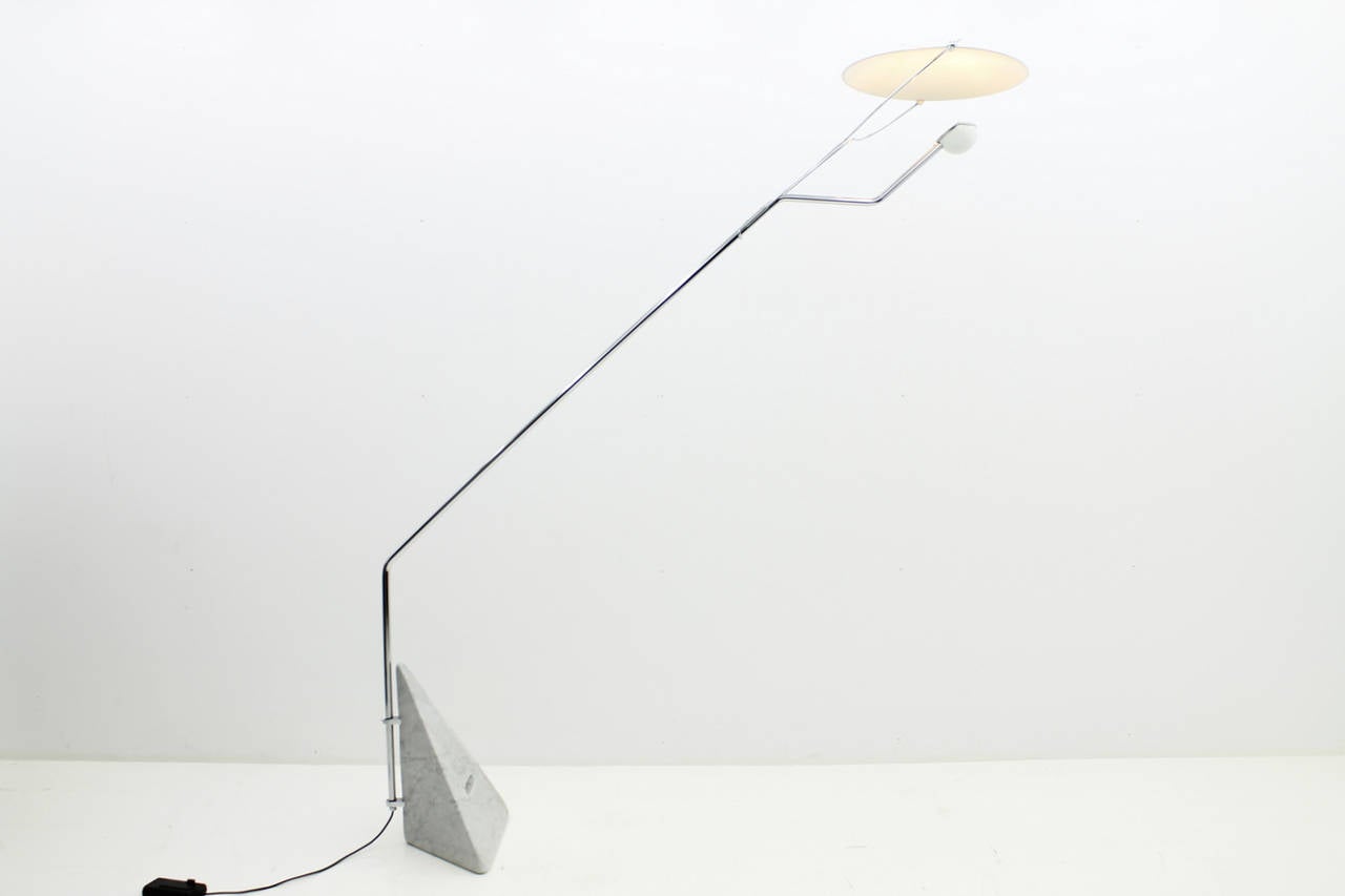 Mid-Century Modern Marble Floor Lamp 