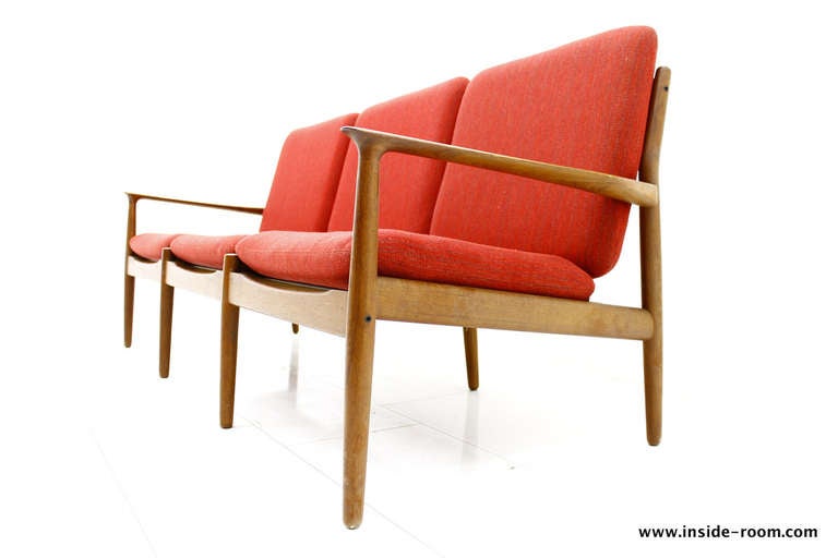 Scandinavian Modern Teak Sofa by Grete Jalk, Glostrup Denmark