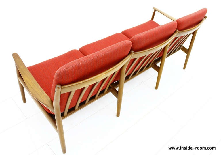 Solid Teak Sofa, designed by Grete Jalk, Glostrup, Denmark ca. 1960`s

Wide 186 cm, depth 65 cm, seating height 37 cm, complete height 70 cm.

Excellent Condition !

We offer worldwide shipping. Please contact us for a transport offer for a