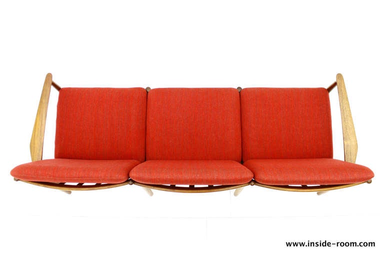 Teak Sofa by Grete Jalk, Glostrup Denmark In Excellent Condition In Frankfurt / Dreieich, DE