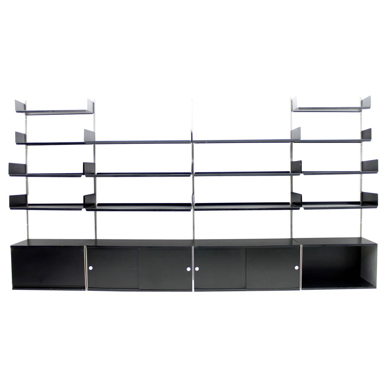 Black Shelf System 606 by Dieter Rams, Vitsoe 1966 at 1stDibs