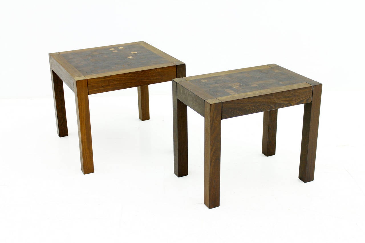 Swiss Wenge Side Table My Dieter Waeckerlin for Idealheim, Switzerland, 1960s