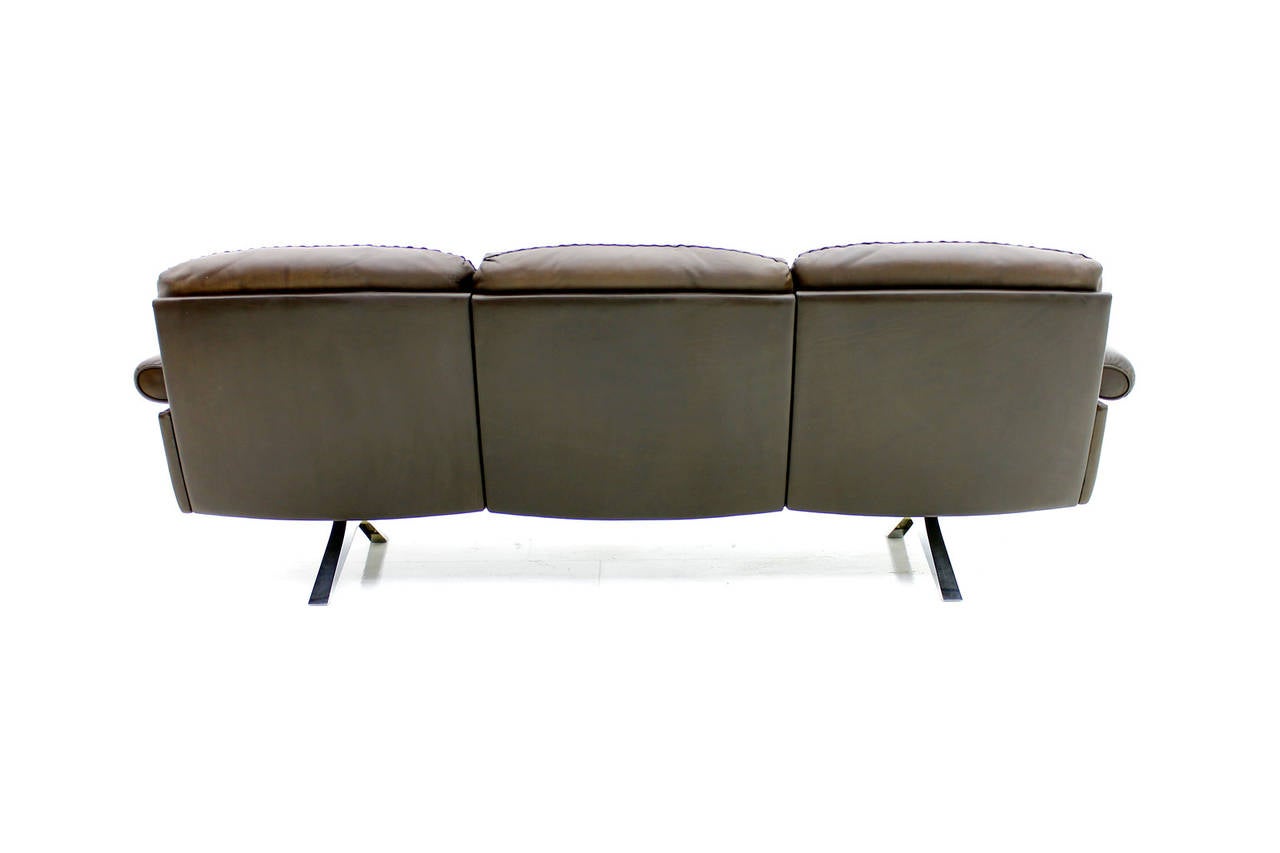 Swiss Three-Seat Leather Sofa DS-31 by De Sede Switzerland, 1960`s