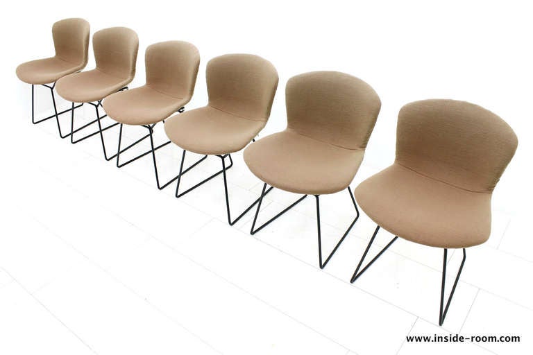 Mid-Century Modern Set of Six Harry Bertoia Dining Chairs, Knoll International